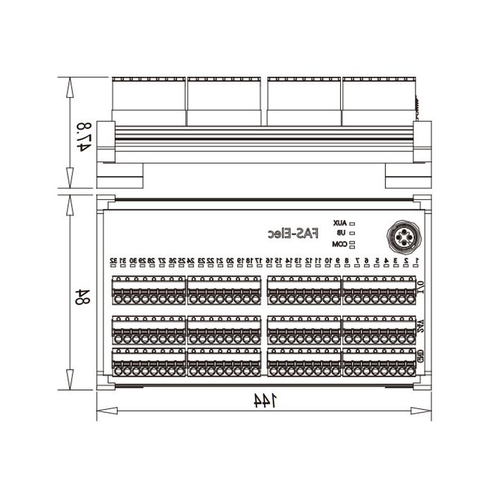 IP20、IO-Link Hub、PNP、32DI、端子式模块、00BH13